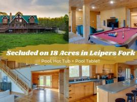 Zdjęcie hotelu: Secluded 18-Acres with Pool Hot Tub Pool Table