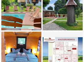 Ξενοδοχείο φωτογραφία: Ferienhaus mit Garten, Pool und Gastraum im Vogtland bis 25 Personen
