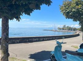 Hotel fotografie: Walking steps from Lake Geneva with Patio