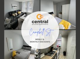 Hotel Foto: 2 Bedroom Apartment by Central Serviced Apartments - Ground Floor - Monthly & Weekly Bookings Welcome - FREE Street Parking - Close to Centre - 2 Double Beds - WiFi - Smart TV - Fully Equipped - Heating 24-7