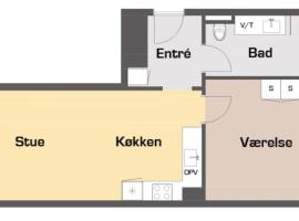 होटल की एक तस्वीर: Great 1-bed wbalcony by Odense Harbour