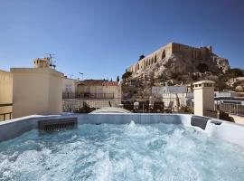 Hotel foto: Remarkable Athens Villa | Villa Maitora | 4 Bedrooms | Private Furnished Terrace with Hot Tub Featuring Spectacular Acropolis Views | Plaka