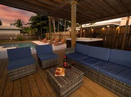 Hotel fotoğraf: Tropical Spa Escape Pool Spa Sauna 4Bdrm 8 Min Bch