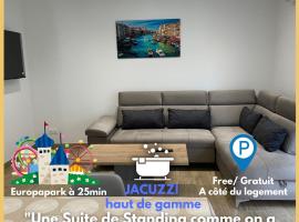 Europapark à 11km Suite Lune avec Jacuzzi, hotel in Friesenheim