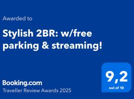 Stylish 2BR: w/free parking & streaming!, hotel in Pickering