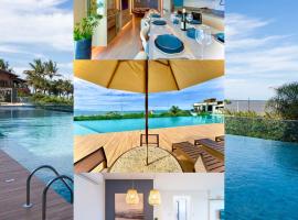 Aptos Pé na Areia Vista Mar Condomínio Resort Completo com Piscina borda Infinita, Beach Tennis, Academia, Sala de Jogos, Brinquedoteca, Playground e Portaria 24H 3 Quartos com Ar-Condicionado, Churrasqueira Privativa Reserve Agora e Viva essa Experiência, hotel in Piçarras