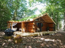 Secluded Hand Crafted Log Cabin, hotel v destinaci Okehampton