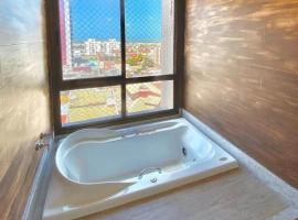 DUPLEX com Hidromassagem total de 02 QUARTOS e Vista MAR, ξενοδοχείο σε Αρακαζού