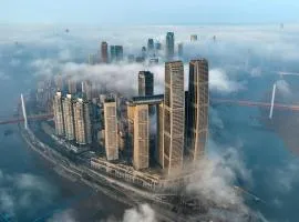 Chongqing MC Maiyue High-Altitude River View Hotel,50m to 2 Rails-Top-Floor 44th-49th Riverfront Rooms,Panoramic Views Day And Night