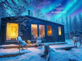 Lapland Landscape Cabin with Nature View, Sauna, Fireplace & Kitchen, Ylläs, Äkäslompolo, Riverside Village, hotel v destinaci Äkäslompolo