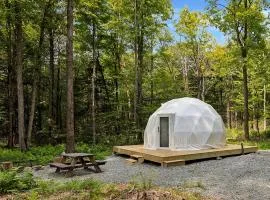 Scenic Mountain View Dome Retreat with Cozy Wood Stove in Lincoln, Maine