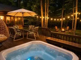 Pocono Retreat Family Home with Hot Tub Deck Sunroom Outdoor Pool Big Bass Lake Larsen Lake Gouldsboro Clifton Township