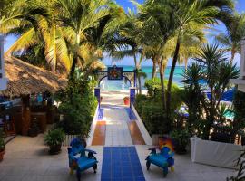 Blue Tang Inn - Beachfront Suites and Pool, hotel em San Pedro