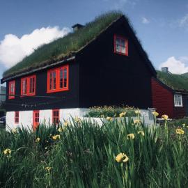 Miðvágur में, होटल Turf House Cottage - Near Airport