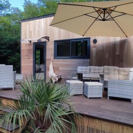 Tiny house chez Caroline, hotell i Gaillan-en-Médoc