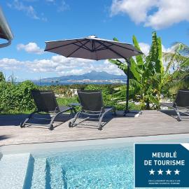 Villa KANOA - T2- classé 4 étoiles - Vue Mer - Piscine - SPA، فندق في لي تروا زيليه