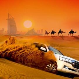 Desert Safari Dubai with BBQ Dinner, Hotel in Sabkhah