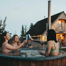 Romantic stay at loghouse VäikeTeeMaja、Üksnurmeのホテル