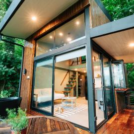 Stylish Tiny Home with Sea View and Bathtub, hotel en Alto del Espino Prieto