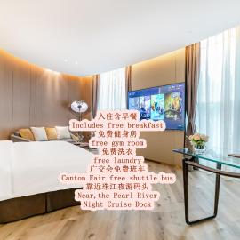 Huiju Hotel Shamian Pearl River Night Cruise Tongfuxi Metro -Canton Fair free shuttle bus included free Breakfast&Gym&Laundry, hotel in Guangzhou