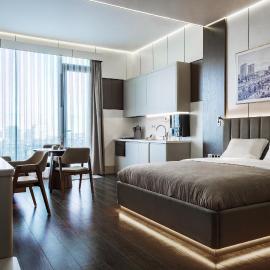 Central one new apartments - panoramic skyline & boulevard, hotel a Taixkent