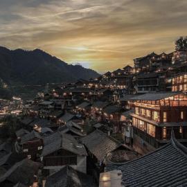 Jie Lu · Lane to Hidden Luxury Hotel (Xijiang Qianhu Miao Village Dongyin Viewing Platform)