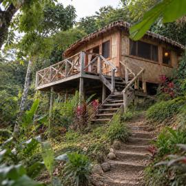 Beach Treehouse Ocean Views 2m walk to Beach, hotel di Aore Island
