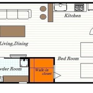 Sky Deluxe Twin (Upper Floor, 41.4sqm, 1LDK)