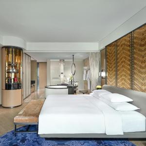 Luxury King Room with Club Access inclusive Mini Bar for the first round and 20% off F&B at hotel’s in-house restaurants