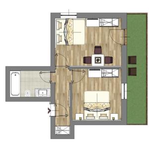 Studio with Balcony