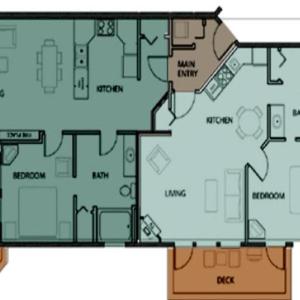 Two-Bedroom Interconnecting Suite