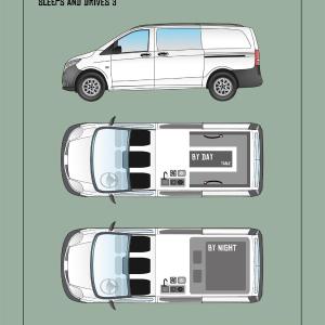 Automatic Mercedes Vito 4X4 EA Campervan or similar (with heater)  