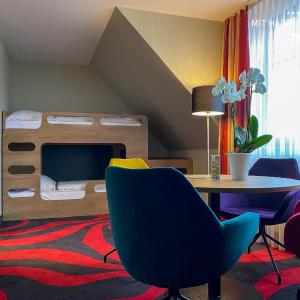 Family Room with bunk bed and Bath