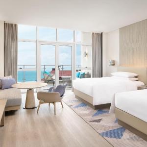 Deluxe Guest room, 2 Doubles,  Ocean view, Balcony