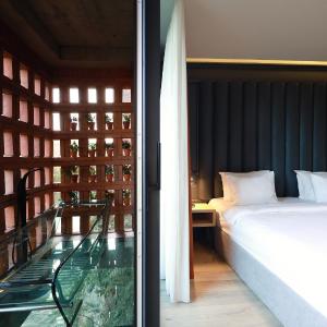 Glass Room with Bathtub
