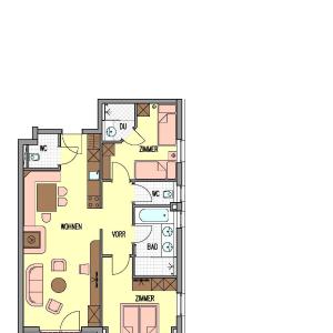 Two-Bedroom Apartment with Balcony
