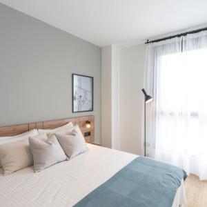 One-bedroom apartment with a partially accessible bathroom