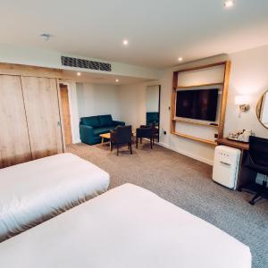 Deluxe Twin Room with Balcony and Pitch View