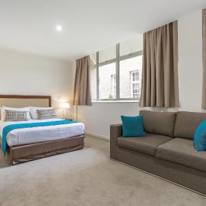 Contemporary Queen and Sofa Bed