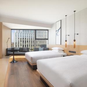 Deluxe Double Room with Two Double Beds and City View