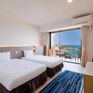 Standard Twin Room on Upper Floor(7-11F) with Terrace 31㎡ - Sea view- Tower Building