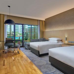Twin Room with Sofa Bed and Pool View/Access