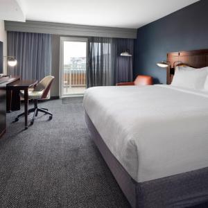 King Room with Pool View Roll-In Shower - Mobility/Hearing Accessible