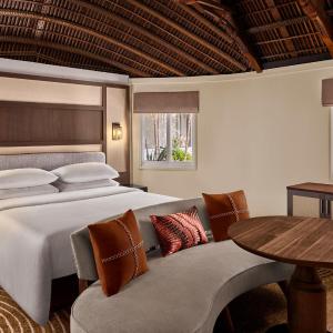Family Room with Single Bunk Bed and One King Bed and Pool View