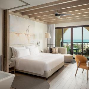 Sea View Room with Lounge Access and Balcony - King