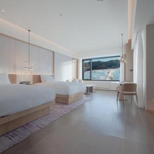Double Room with Two Double Beds and Forest View