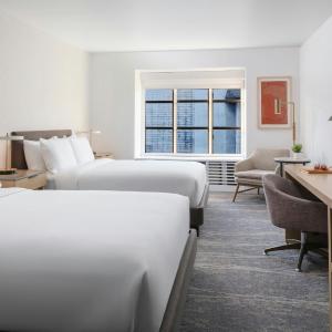 Queen Room with Two Queen Beds, Courtyard View and Roll-in Shower - Mobility and Hearing Accessible