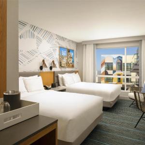 Queen Room with Roll-In Shower and Courtyard View - Mobility Accessible