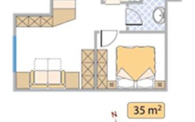 Appartamento con 1 Camera da Letto - Attico (2 Adulti e 2 Bambini)