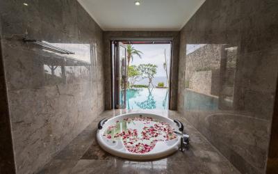 Vila Master 1-Kamar Tidur dengan Kolam Renang Pribadi, Pemandangan Laut, dan Bathtub Spa
